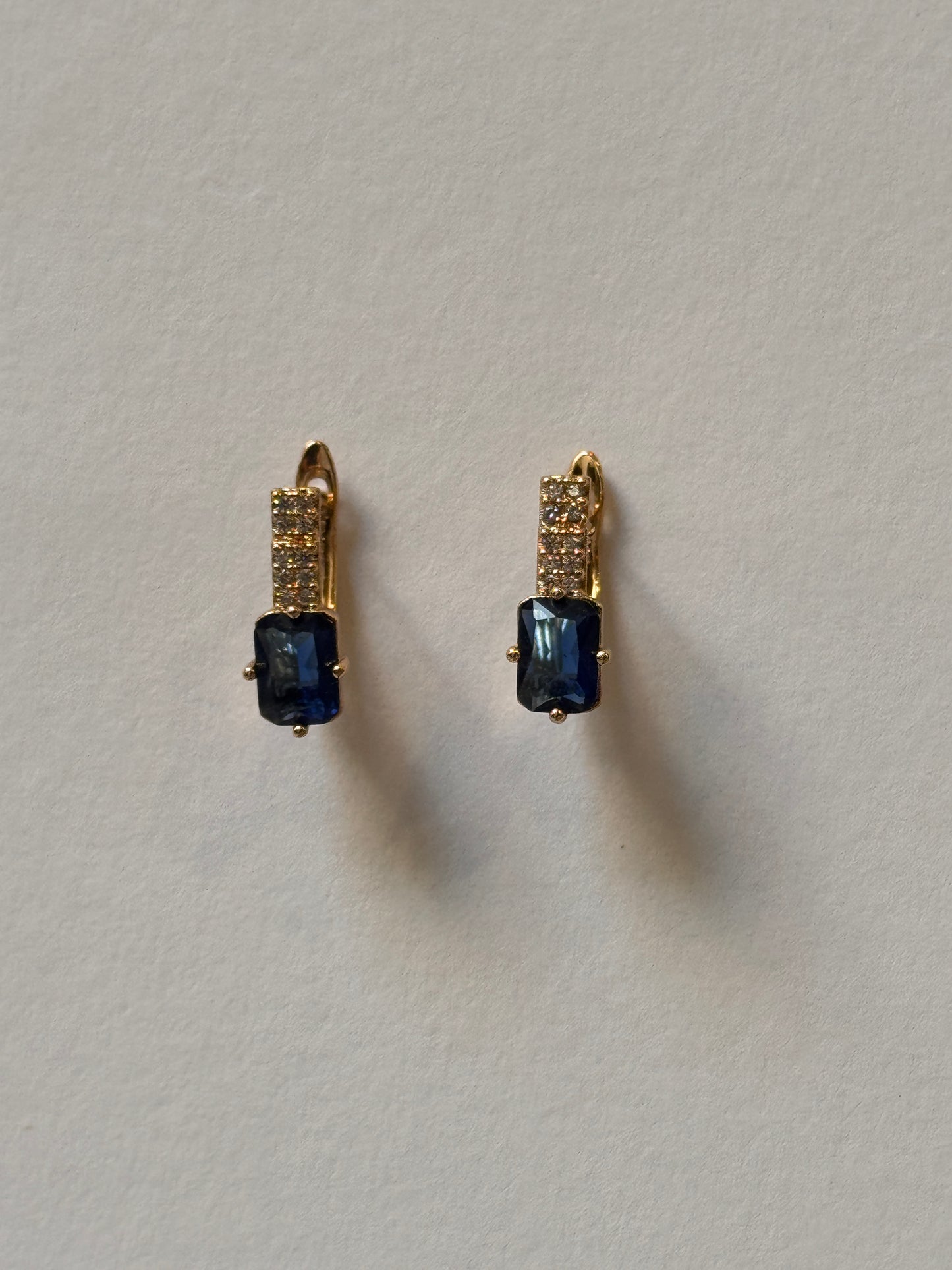 18K Gold Plated colour Earring/Zircon Stones/ Rhodium coating