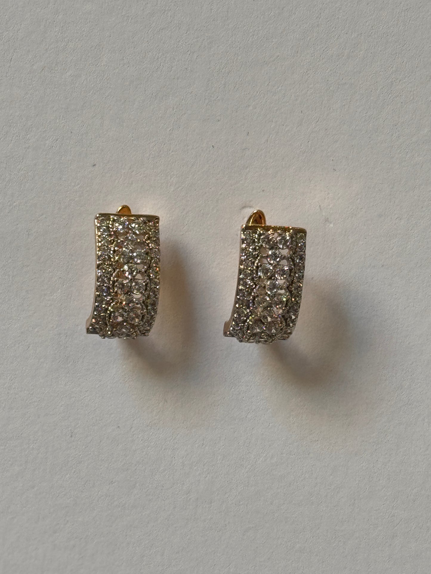 18K Gold Plated colour Earring/Zircon Stones/ Rhodium coating