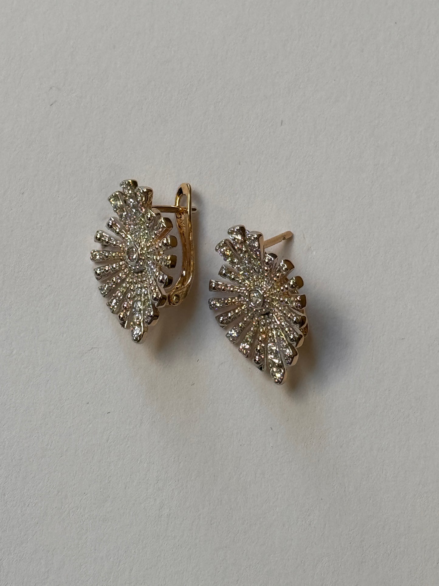 18K Gold Plated colour Earring/Zircon Stones/ Rhodium coating