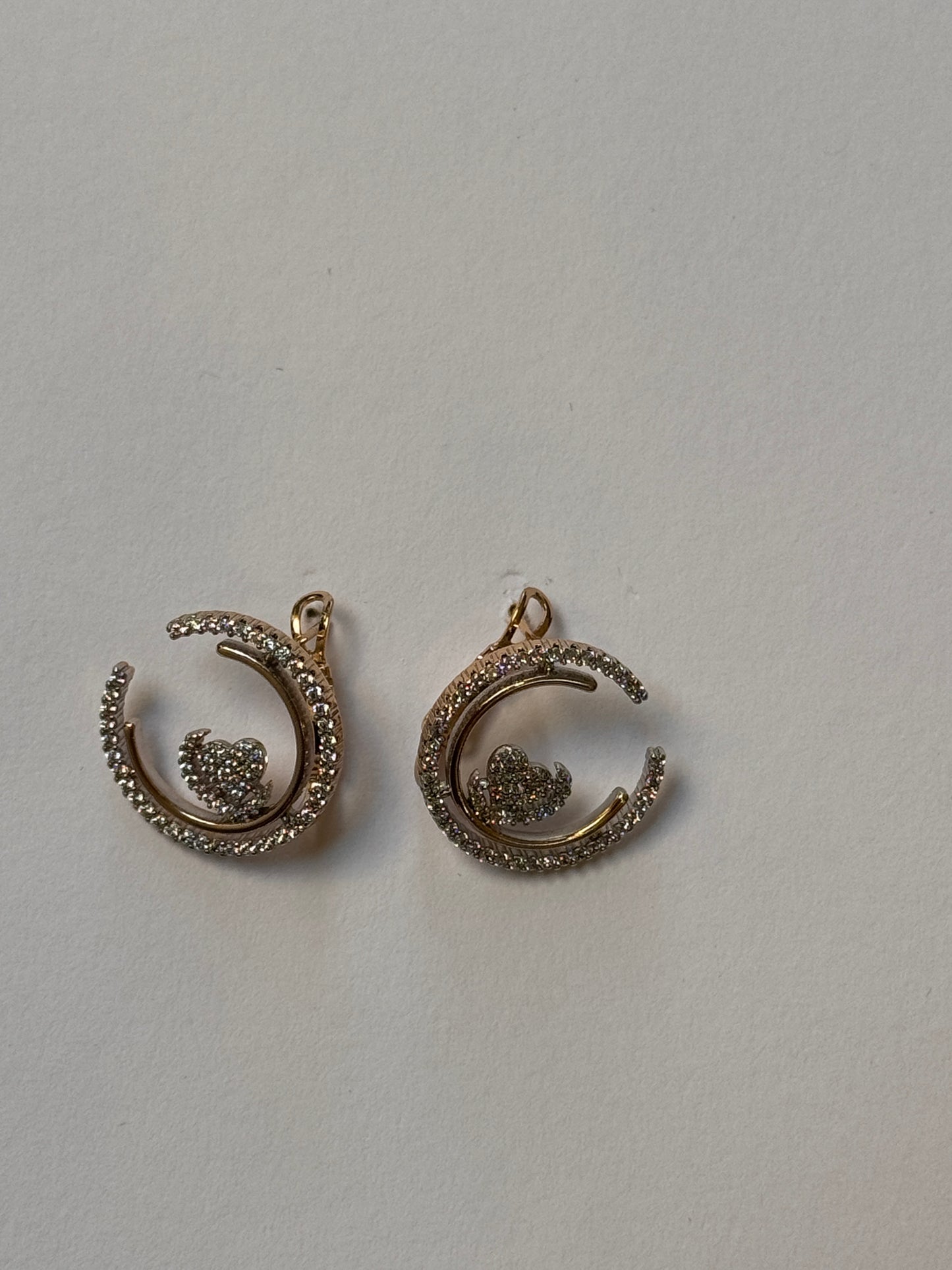 18K Gold Plated colour Earring/Zircon Stones/ Rhodium coating