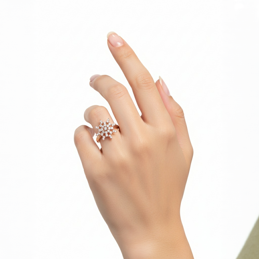 18K Gold Plated colour Ring/Zircon Stones/ Rhodium coating