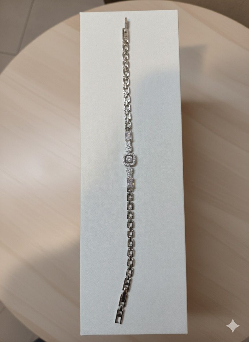 18K Silver Plated colour Loose Bracelet/Zircon Stones/ Rhodium coating