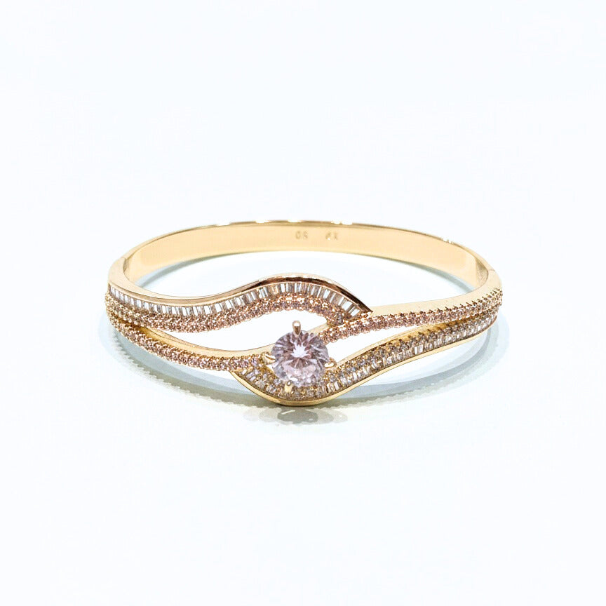 18K Gold Plated colour Bracelet/Zircon Stones/ Rhodium coating