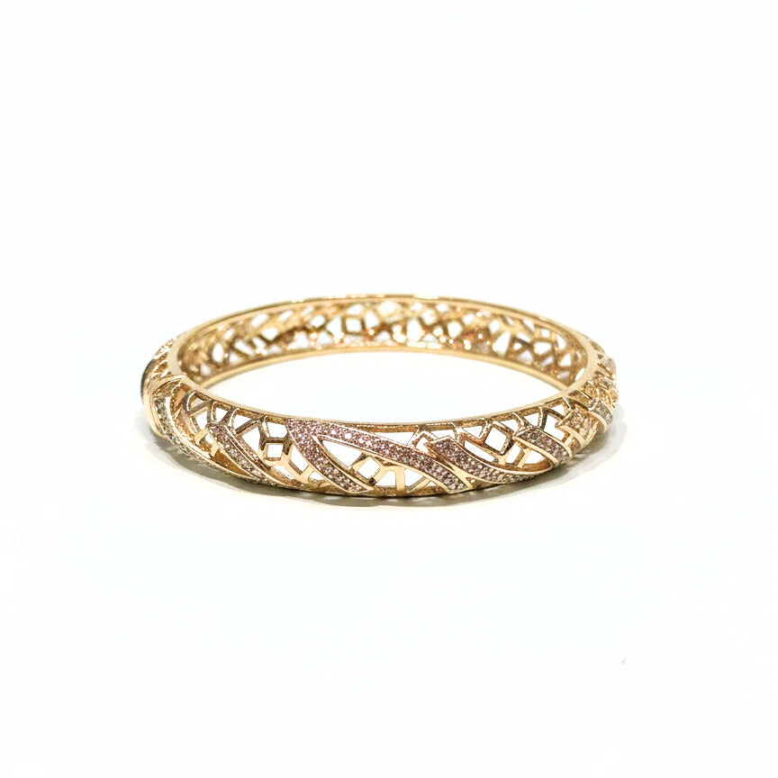 18K Gold Plated colour Bracelet/Zircon Stones/ Rhodium coating