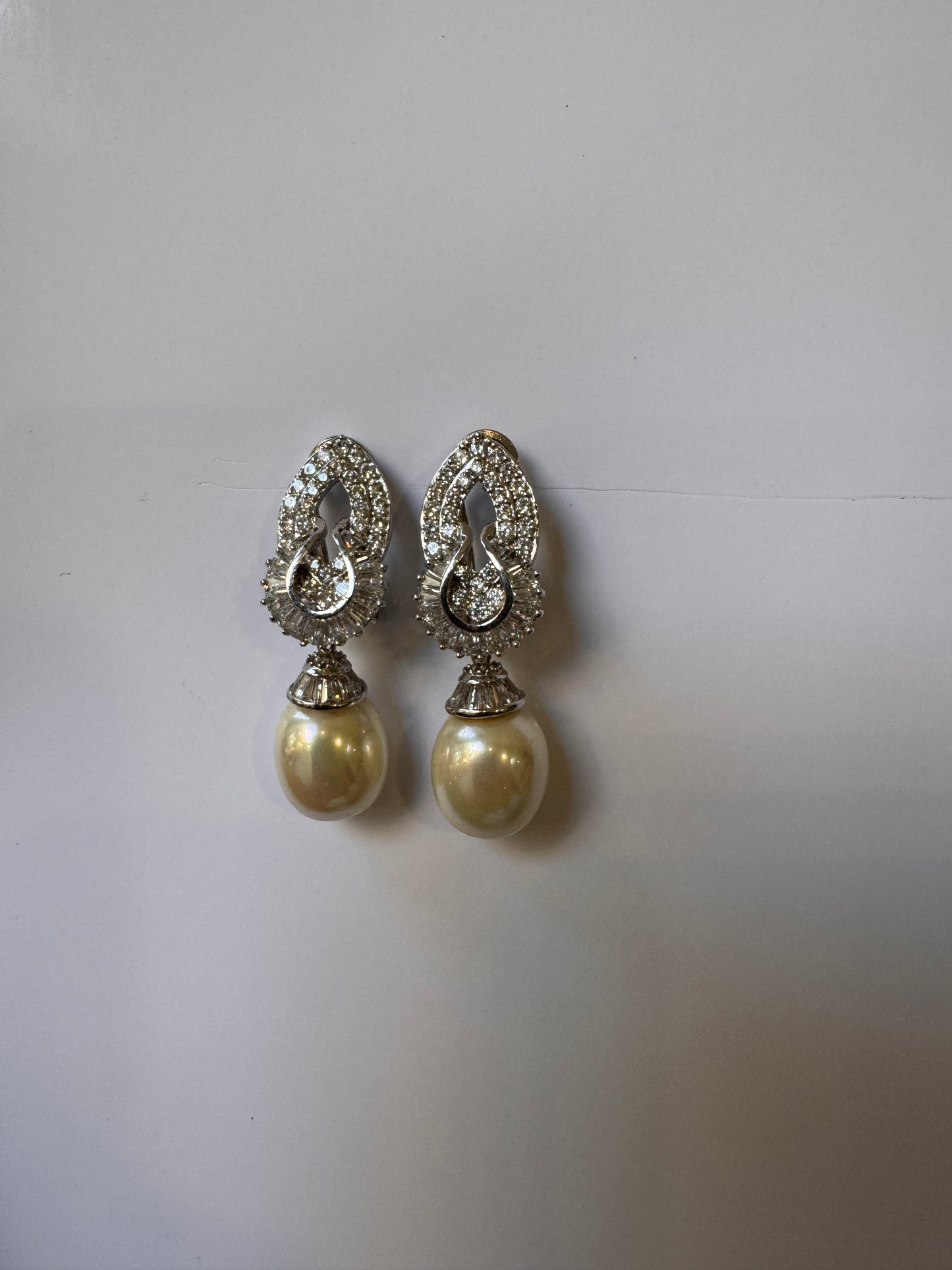 18K Silver Plated colour Earring/Zircon Stones/ Rhodium coating