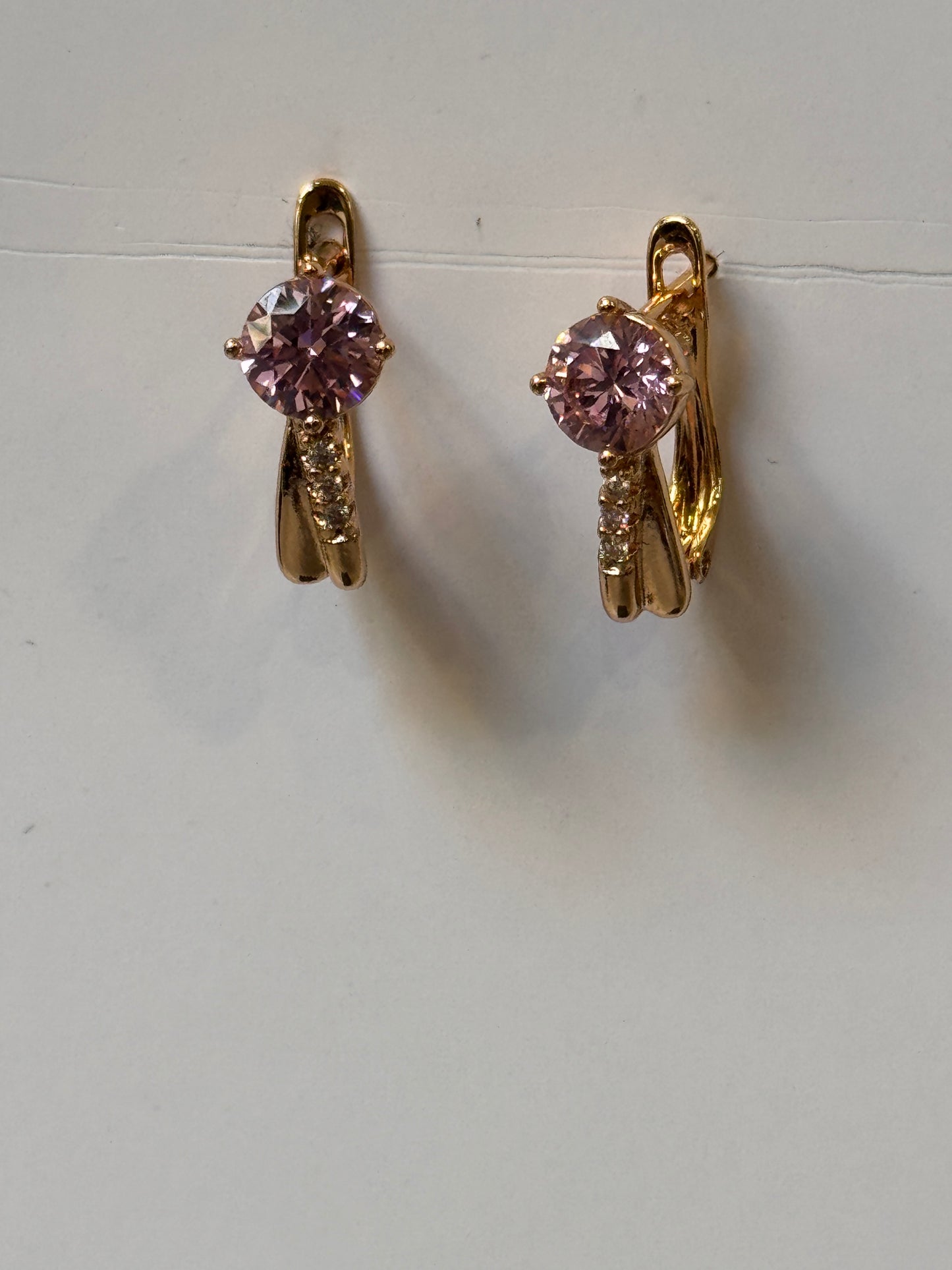 18K Gold Plated colour Earring/Zircon Stones/ Rhodium coating