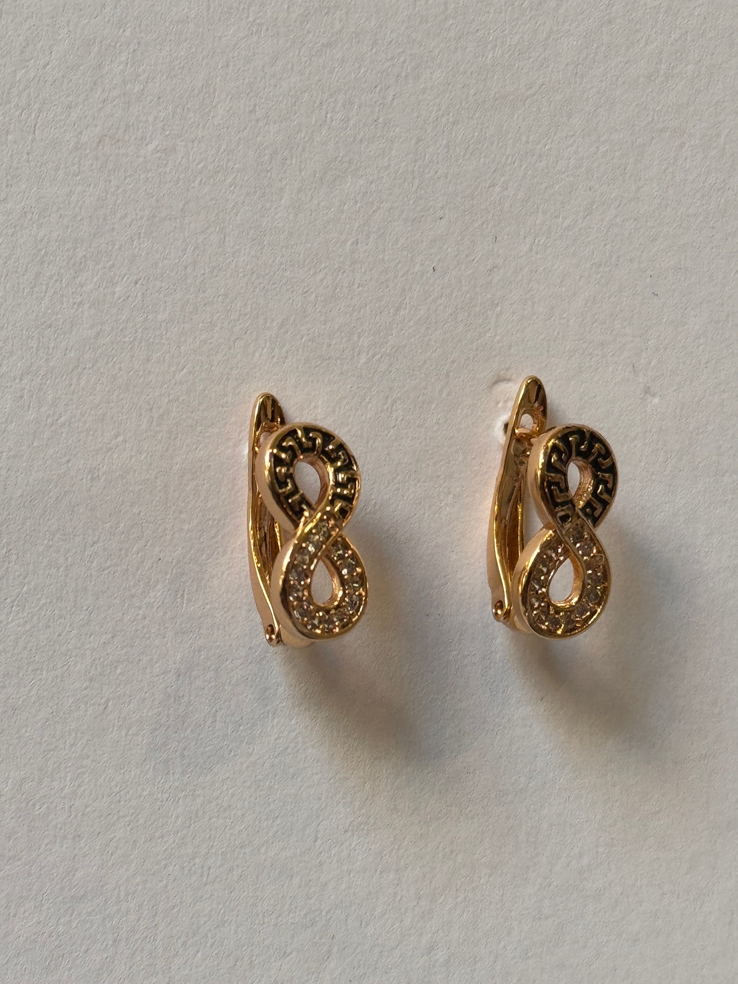 18K Gold Plated colour Earring/Zircon Stones/ Rhodium coating