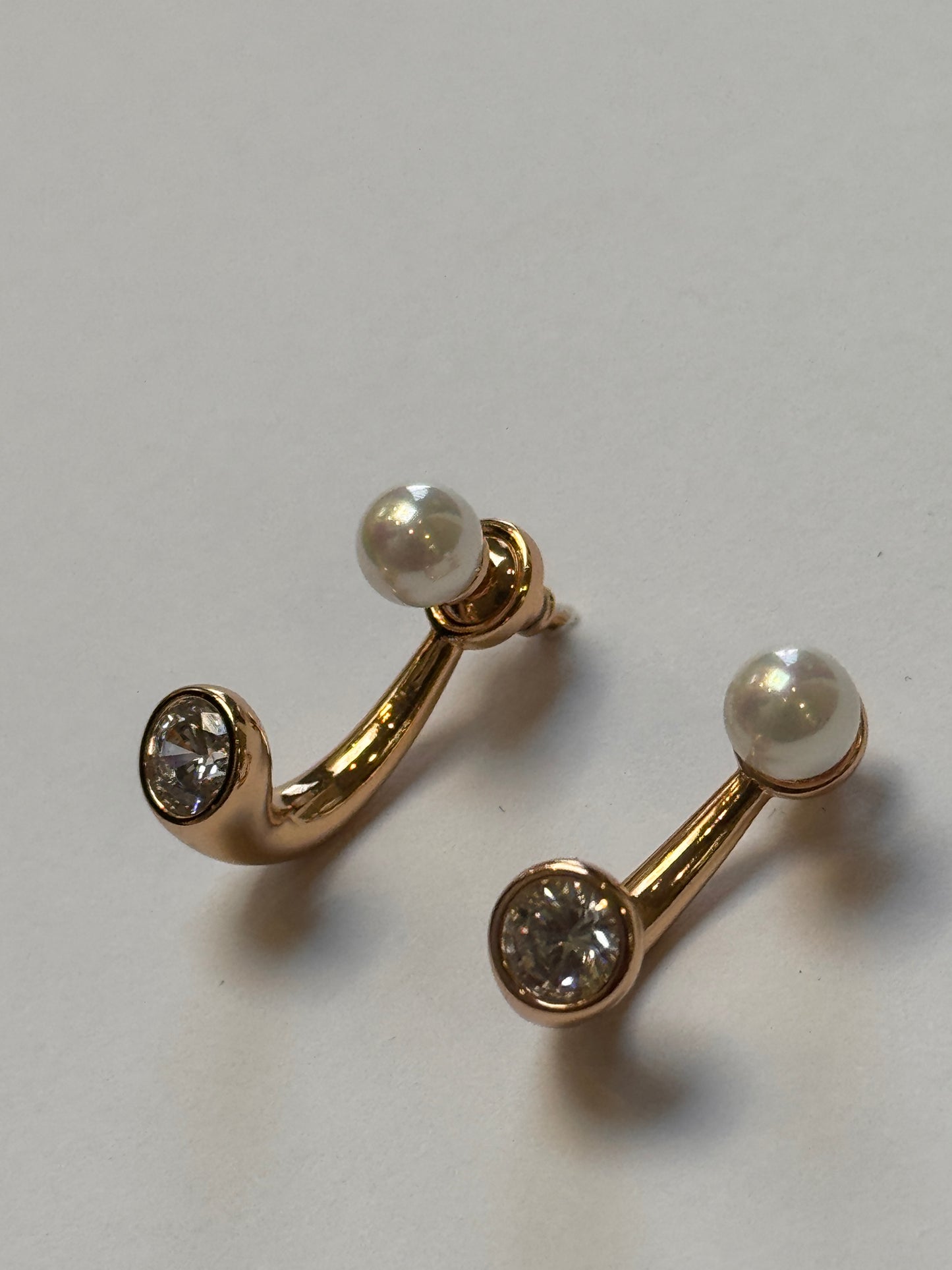18K Gold Plated colour Earring/Zircon Stones/ Rhodium coating