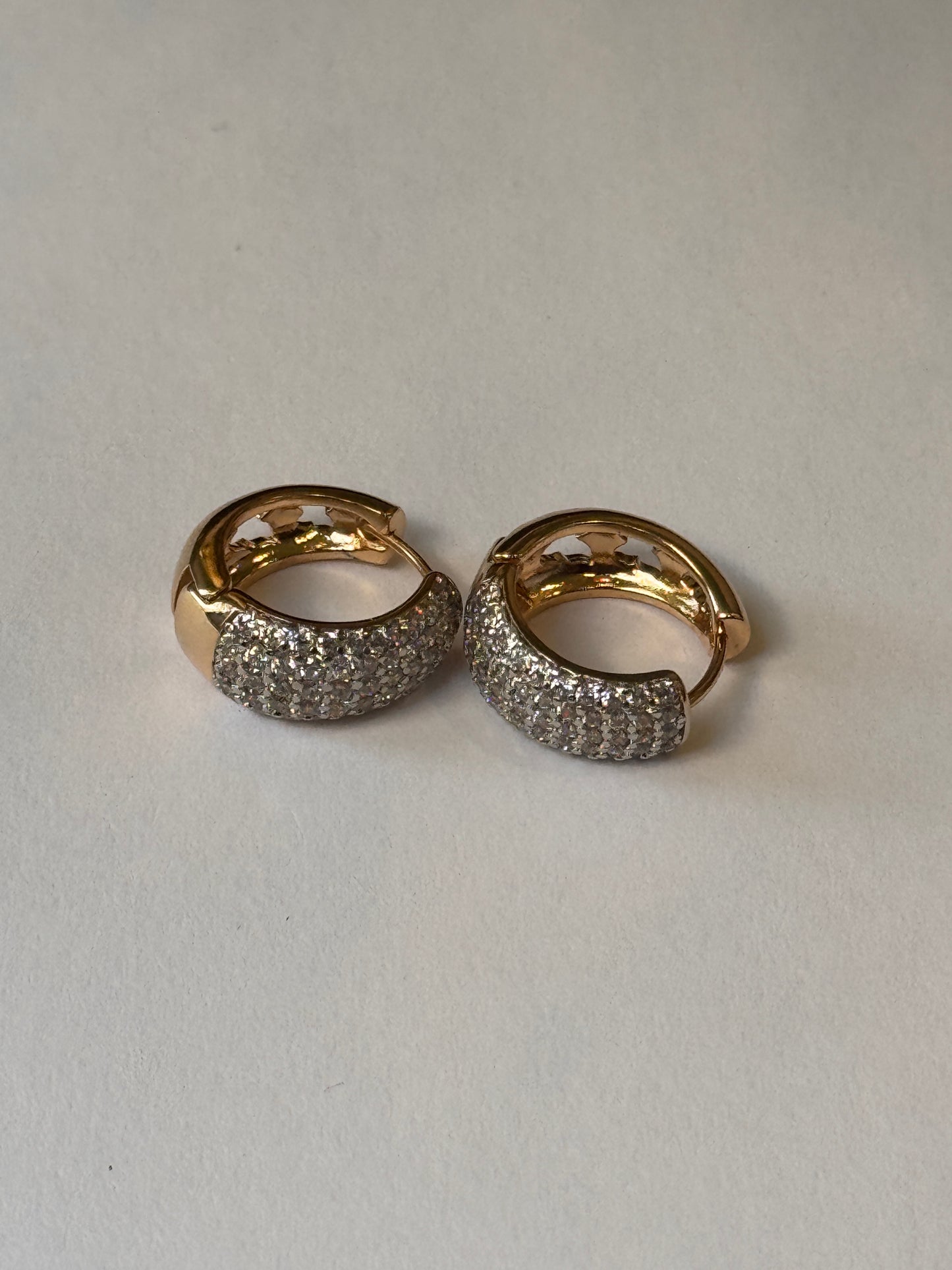 18K Gold Plated colour Earring/Zircon Stones/ Rhodium coating