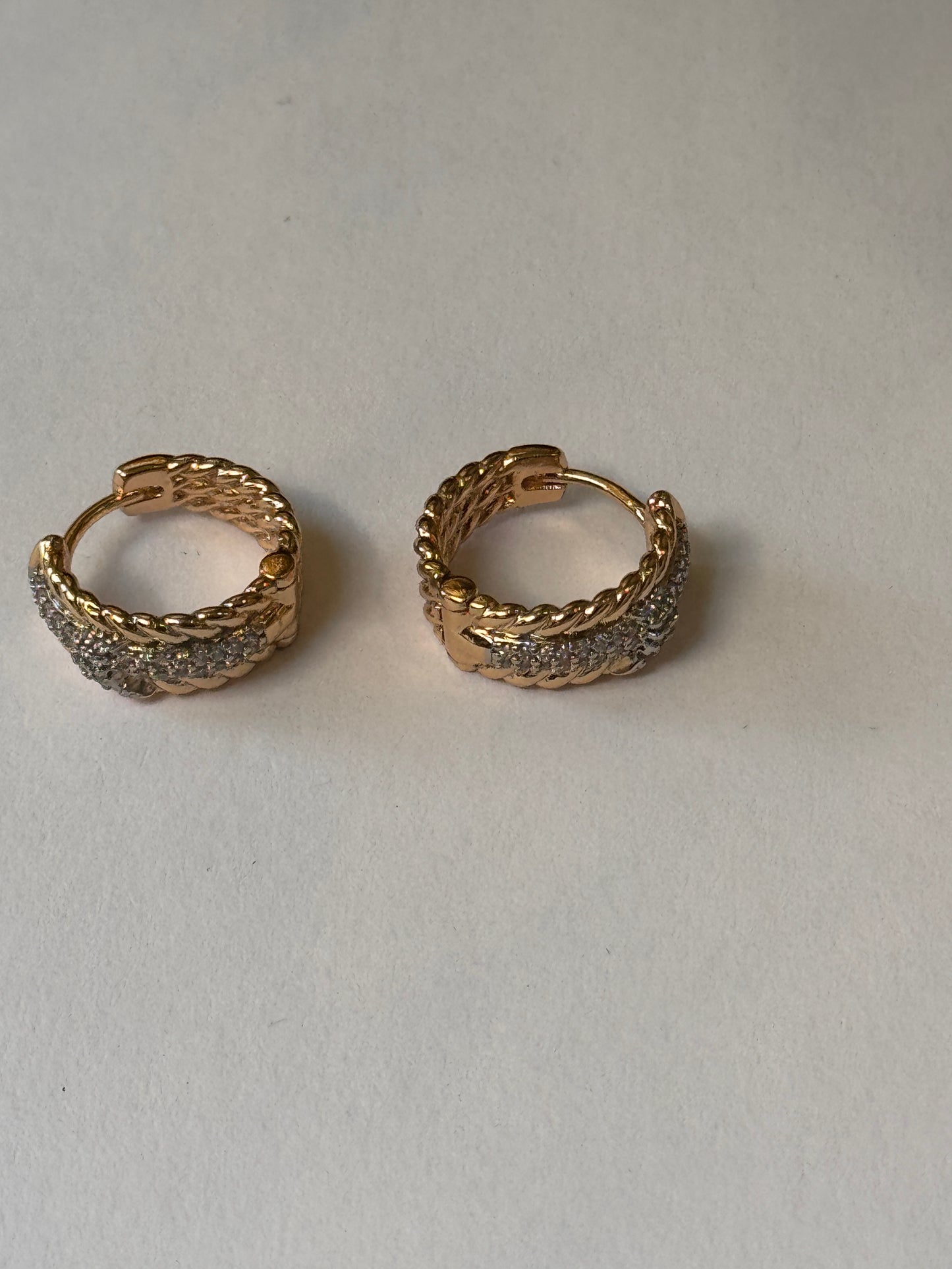 18K Gold Plated colour Earring/Zircon Stones/ Rhodium coating