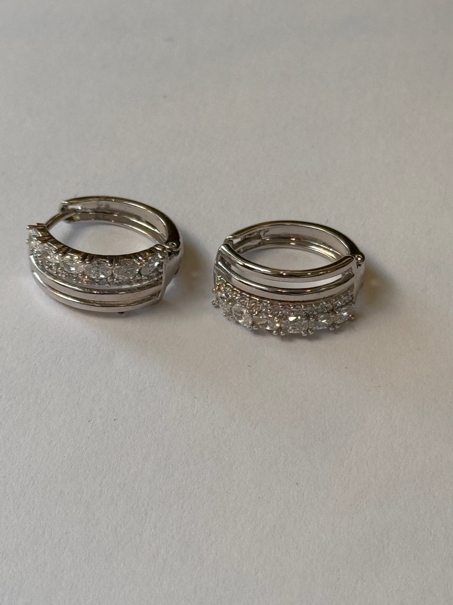 18K Silver Plated colour Earring/Zircon Stones/ Rhodium coating