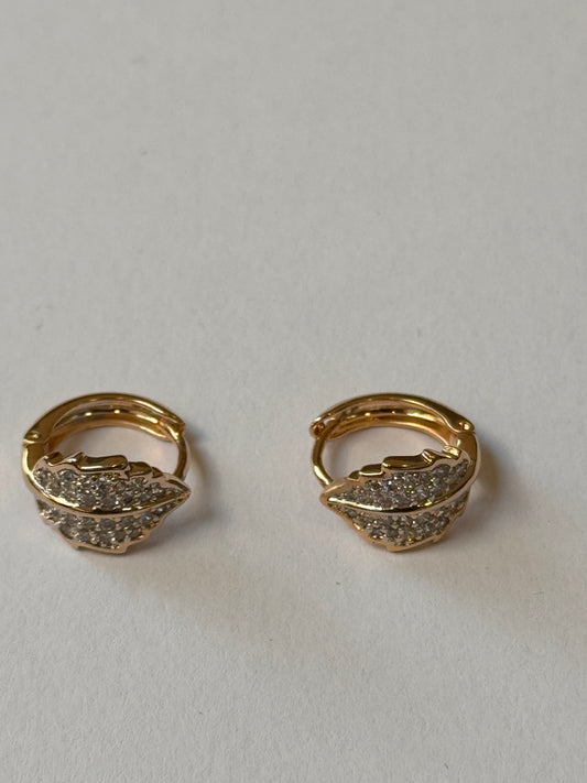 18K Gold Plated colour Earring/Zircon Stones/ Rhodium coating