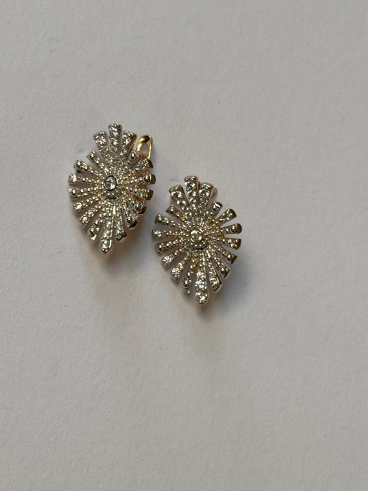 18K Gold Plated colour Earring/Zircon Stones/ Rhodium coating