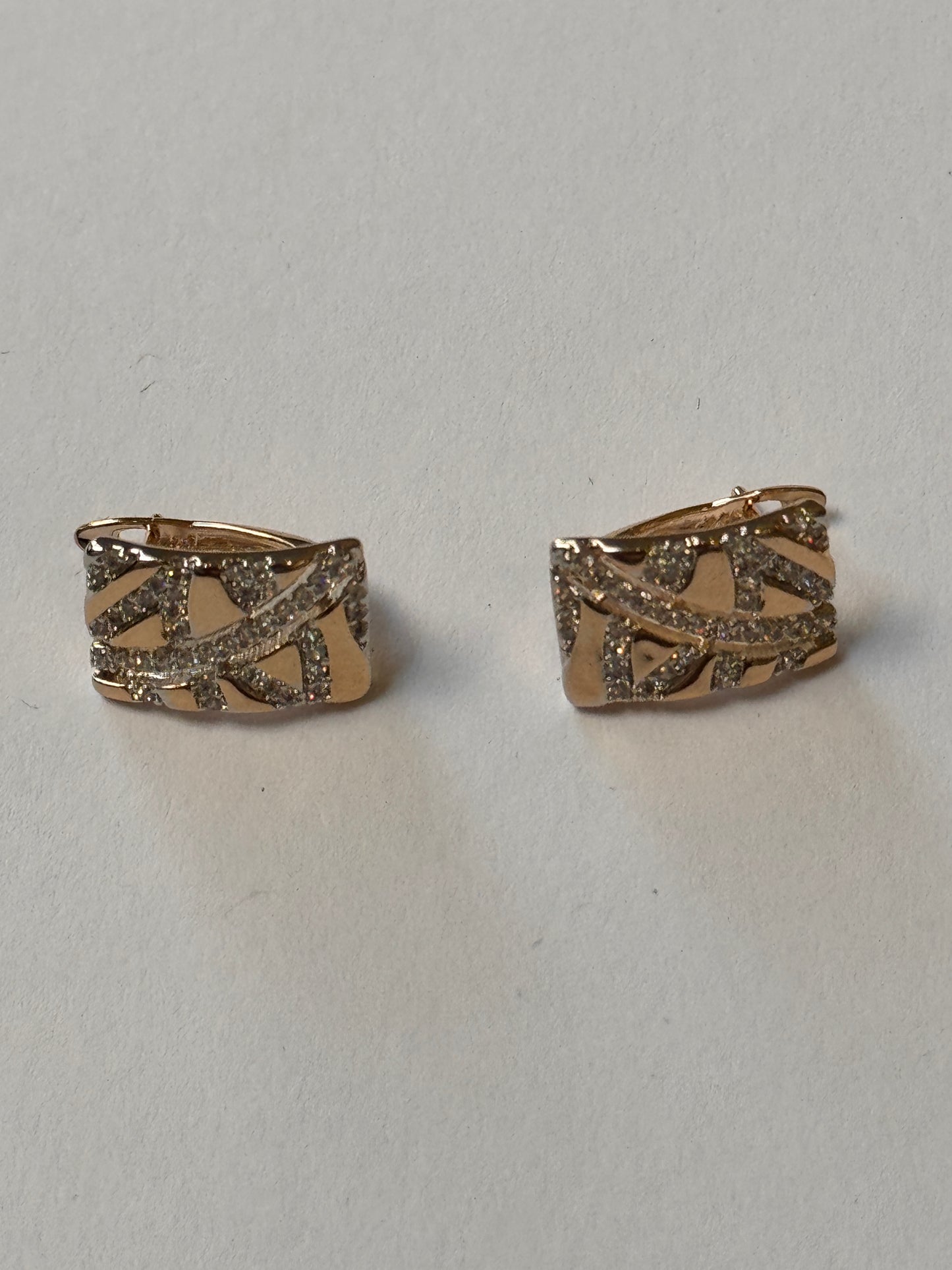 18K Gold Plated colour Earring/Zircon Stones/ Rhodium coating