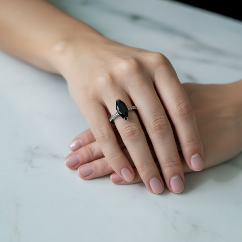 18K Silver Plated colour Ring/Zircon Stones/ Rhodium coating