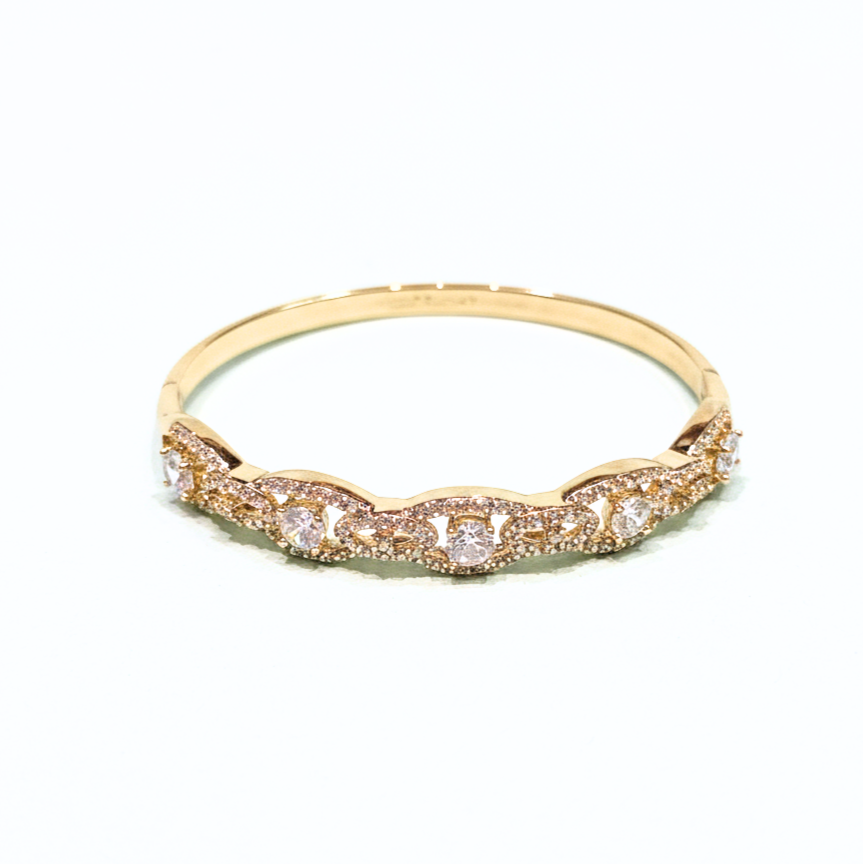 18K Gold Plated colour Bracelet/Zircon Stones/ Rhodium coating