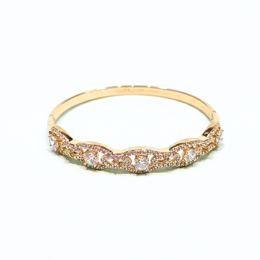18K Gold Plated colour Bracelet/Zircon Stones/ Rhodium coating
