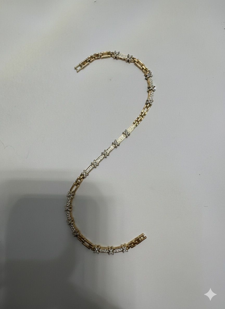 18K Gold Plated colour Loose Bracelet/Zircon Stones/ Rhodium coating