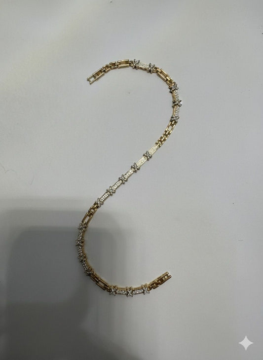 18K Gold Plated colour Loose Bracelet/Zircon Stones/ Rhodium coating