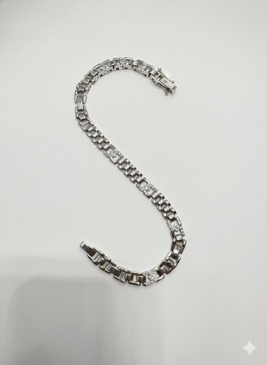 18K Silver Plated colour Loose Bracelet/Zircon Stones/ Rhodium coating