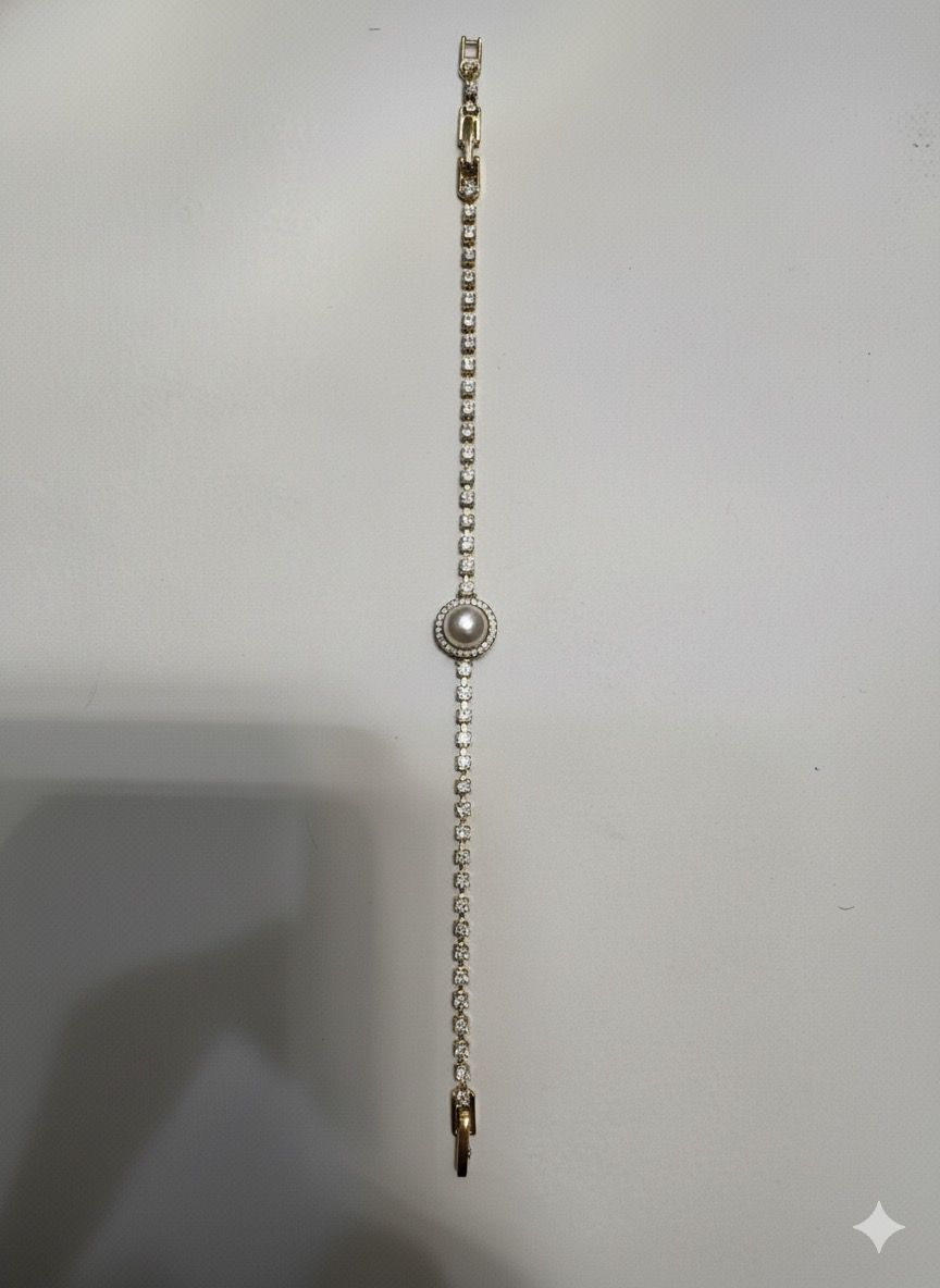 18K Silver Plated colour Loose Bracelet/Zircon Stones/ Rhodium coating