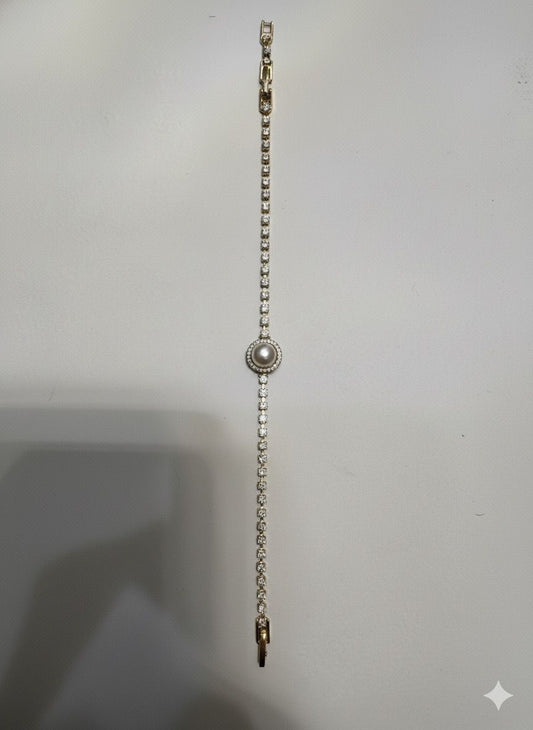 18K Silver Plated colour Loose Bracelet/Zircon Stones/ Rhodium coating