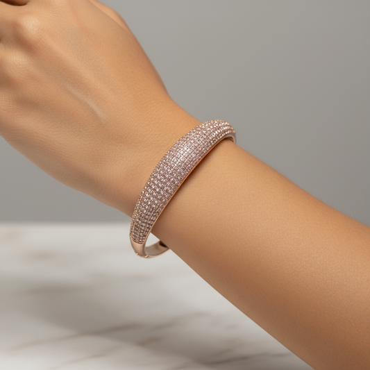 18K Gold Plated colour Bracelet/Zircon Stones/ Rhodium coating