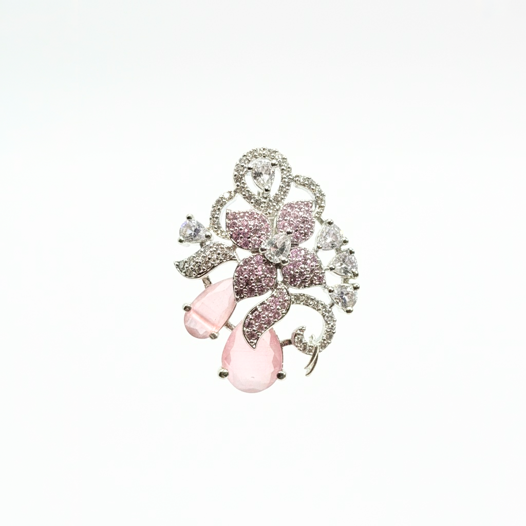 18K Silver Plated colour Earring/Zircon Stones/ Rhodium coating