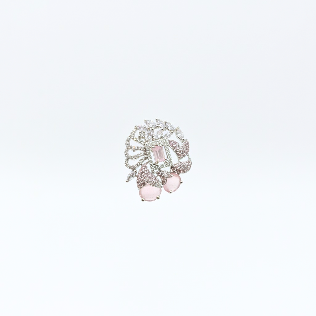 18K Silver Plated colour Earring/Zircon Stones/ Rhodium coating