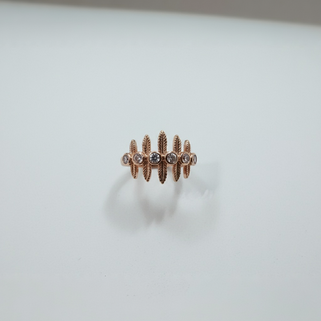 18K Gold Plated colour Ring/Zircon Stones/ Rhodium coating