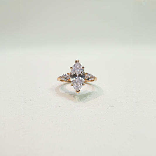 18K Gold Plated colour Ring/Zircon Stones/ Rhodium coating