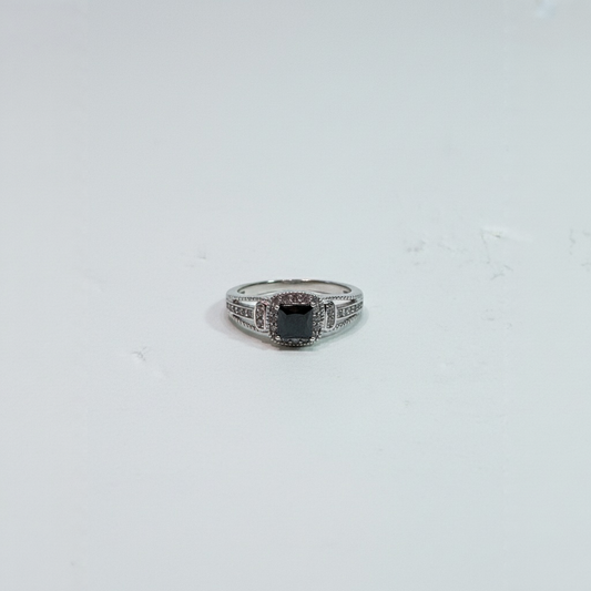 18K Silver Plated colour Ring/Zircon Stones/ Rhodium coating